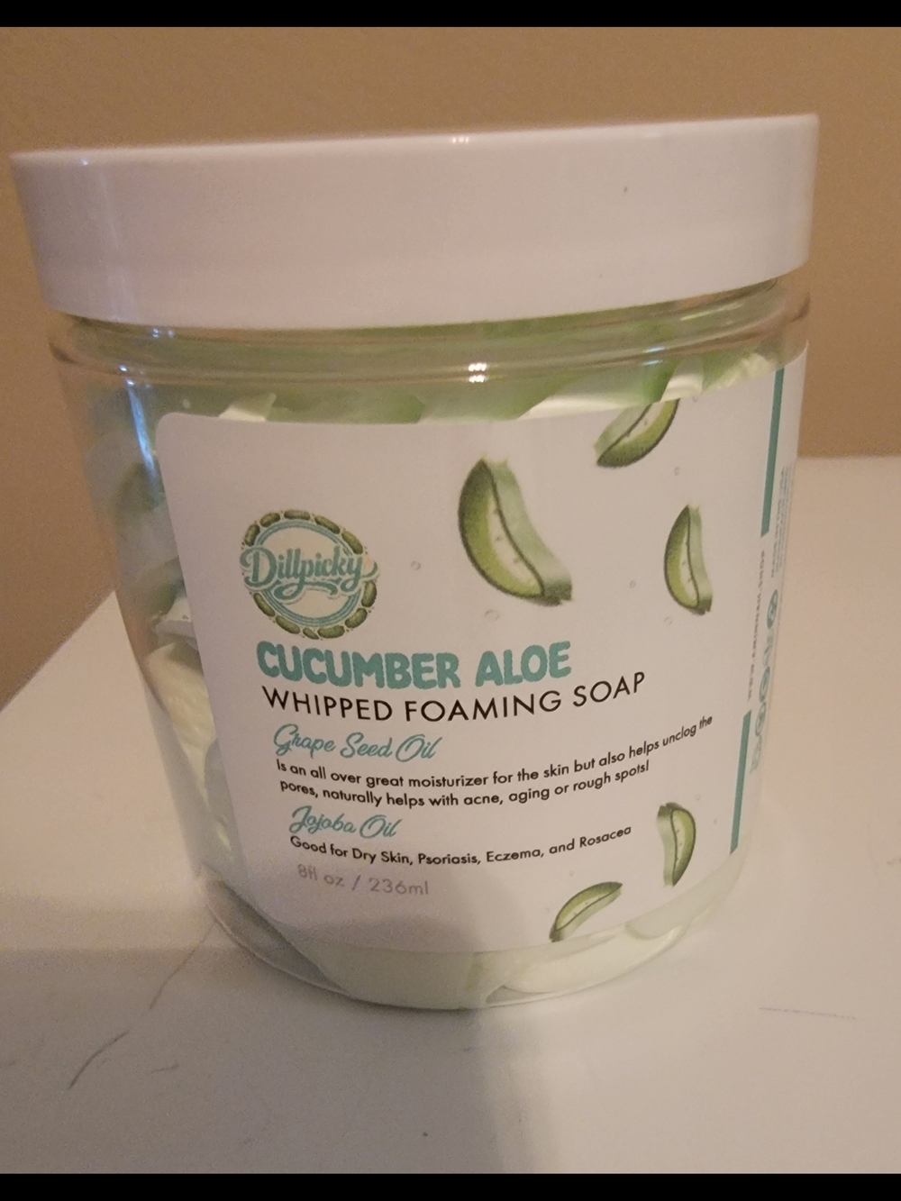 Cucumber Aloe Whipped Foaming Soap — White & Light Green